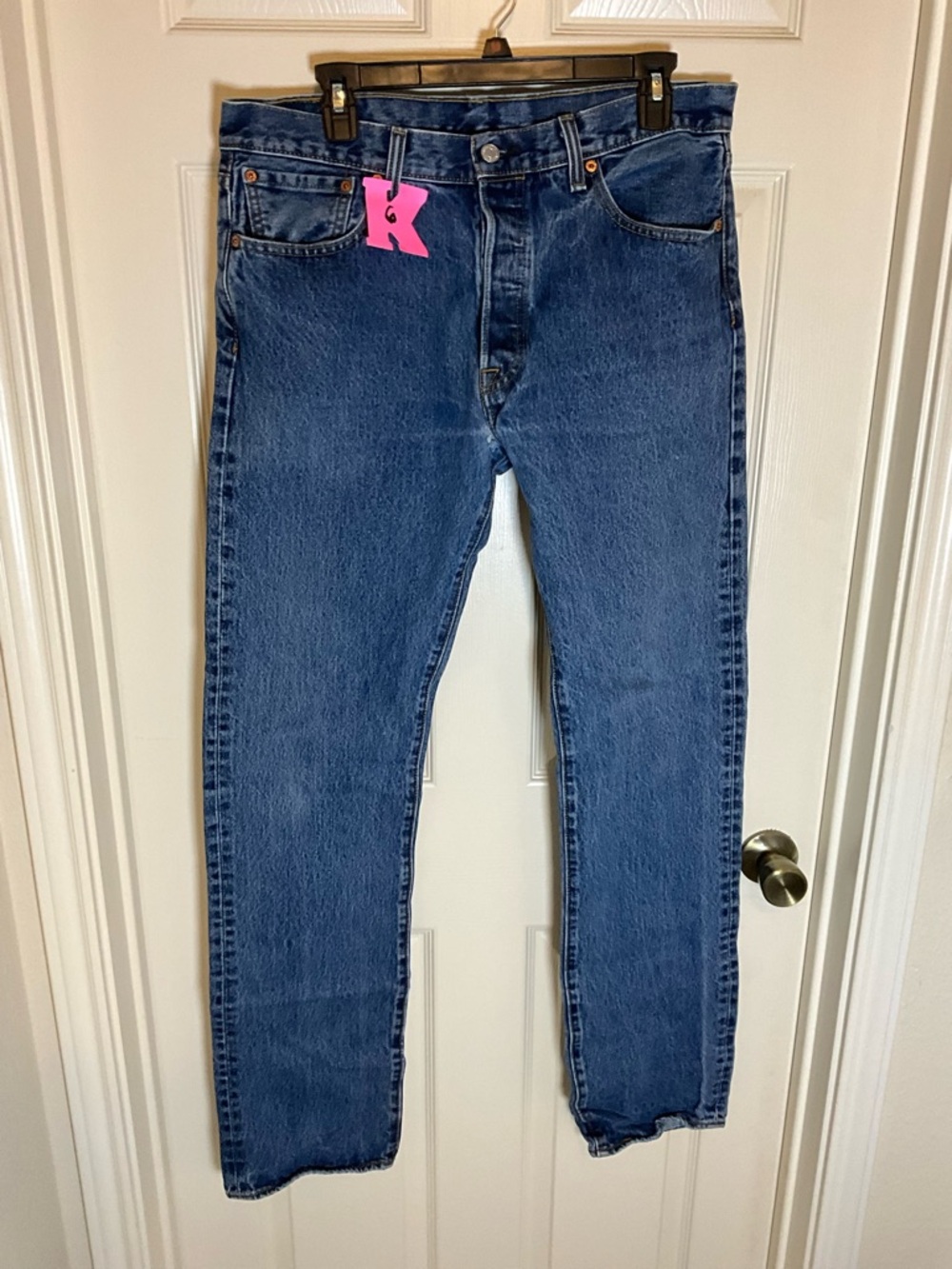 Levi's Men's Straight Jeans in Classic Blue Denim 34x36